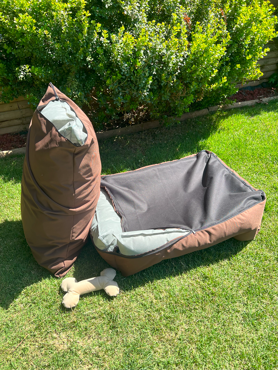 Cama de mascota café impermeable totalmente desmontable