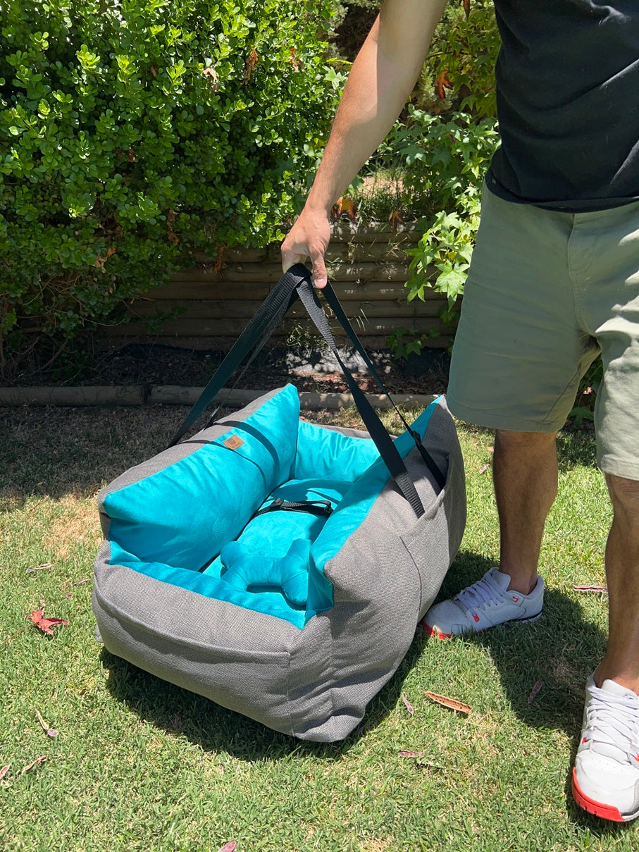 Bolso Transportador 2 en 1 para mascotas Modelo Gris/Calipso