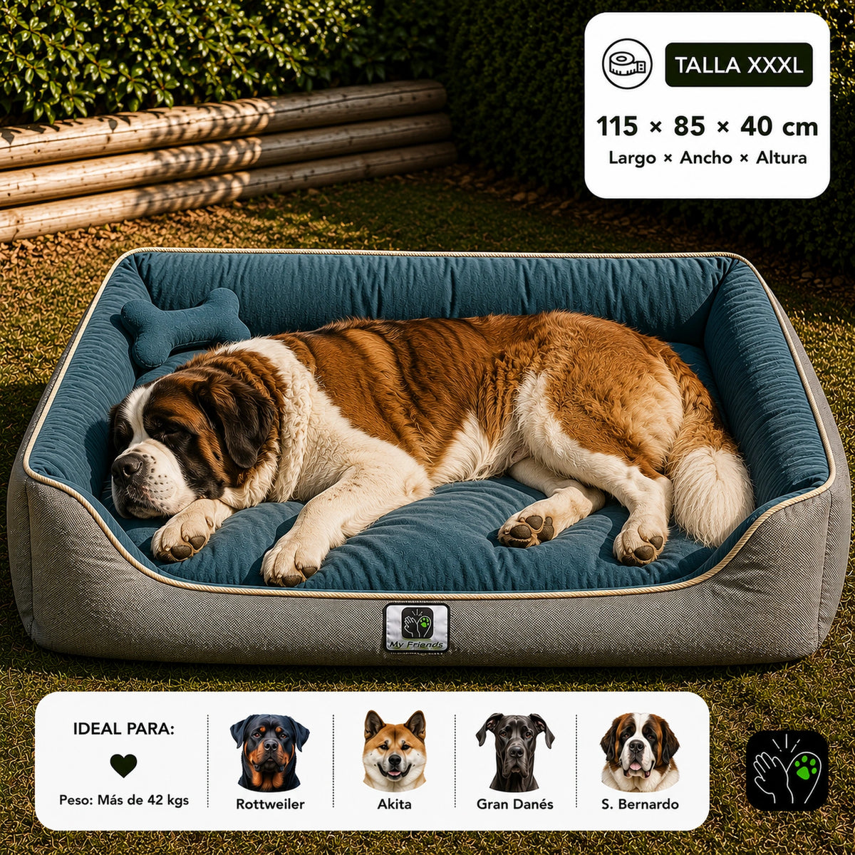 Cama de mascota diseño "Gris/verde oscuro