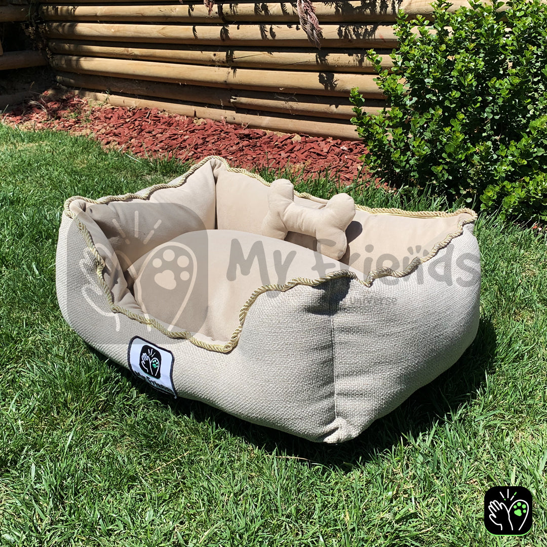 Cama de mascota diseño "Beige completa"
