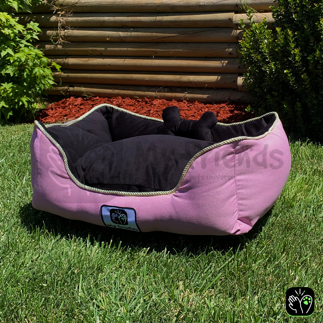 Cama de mascota diseño "Rosado/negro"