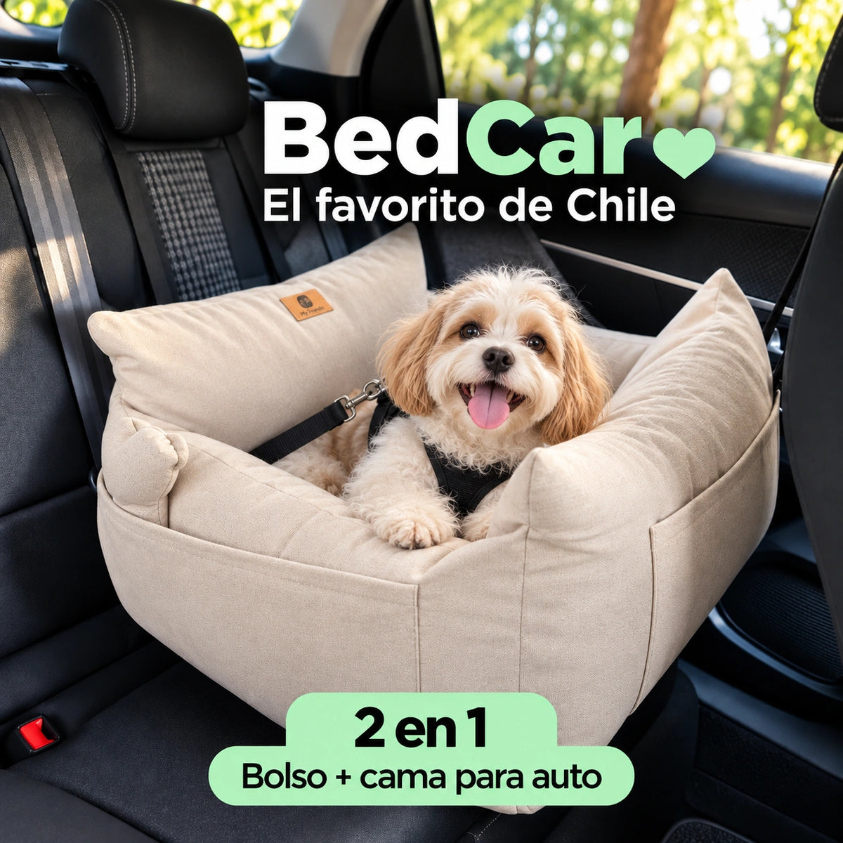 Bolso Transportador 2 en 1 para mascotas Modelo Beige