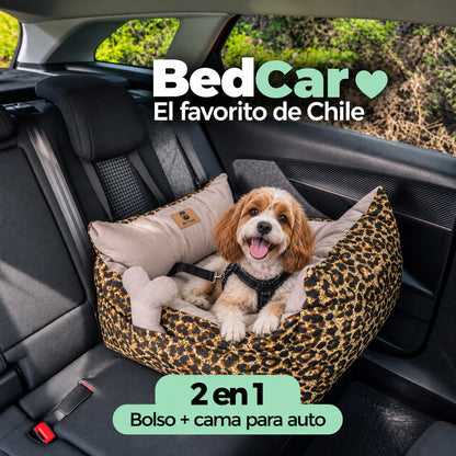 Bolso Transportador 2 en 1 para mascotas Modelo Animal Print/Beige