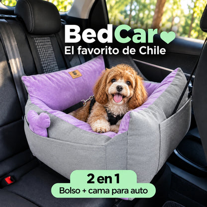 Bolso Transportador 2 en 1 para mascotas Modelo Gris Lila