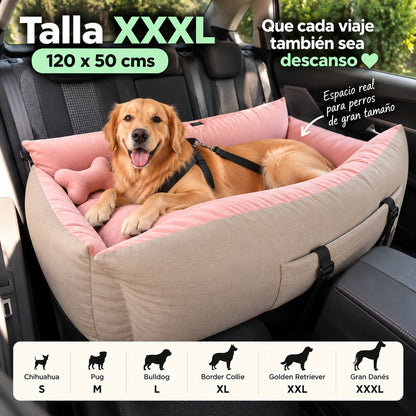 Bolso Transportador 2 en 1 para mascotas Modelo Beige/Rosado
