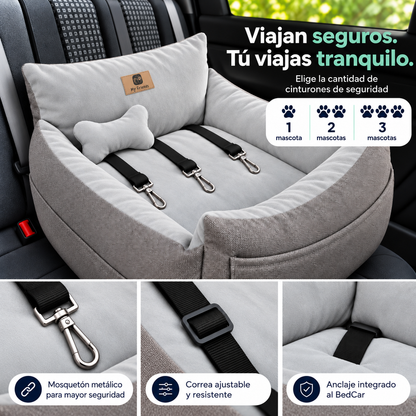 Bolso Transportador 2 en 1 para mascotas Modelo Gris/Gris