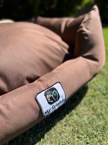 Cama de mascota café impermeable totalmente desmontable