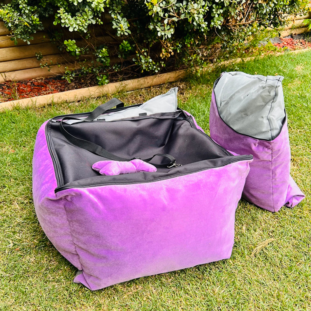 Bolso Transportador 2 en 1 para mascotas Modelo Gris Lila
