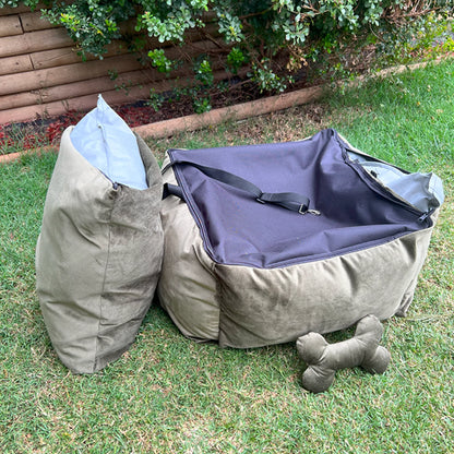 Bolso Transportador 2 en 1 para mascotas Modelo Verde Musgo