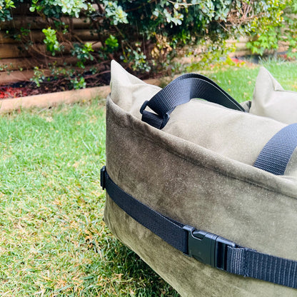 Bolso Transportador 2 en 1 para mascotas Modelo Verde Musgo