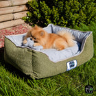 Cama de mascota diseño "Verde olivo/gris"