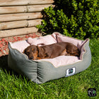 Cama de mascota diseño "Gris/rosado"