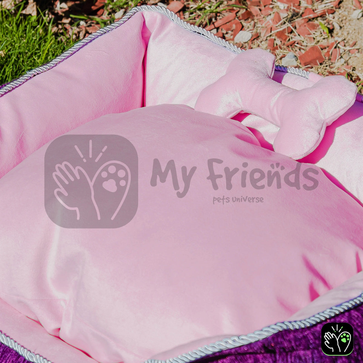 Cama de mascota diseño "Lila/rosada"