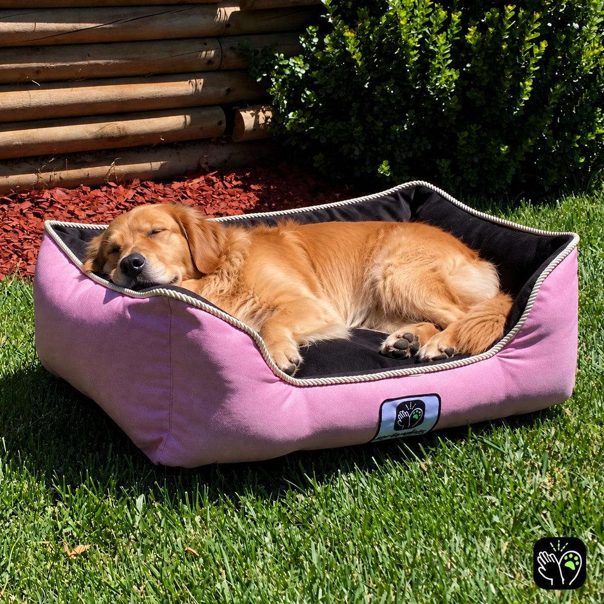 Cama de mascota diseño "Rosado/negro"