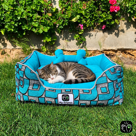 Cama de mascota diseño "Calipso cuadros/calipso"