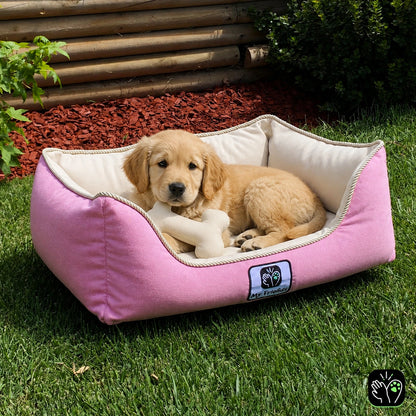 Cama de mascota diseño "Rosado/beige"