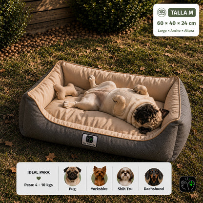 Cama de mascota diseño "Gris/beige"
