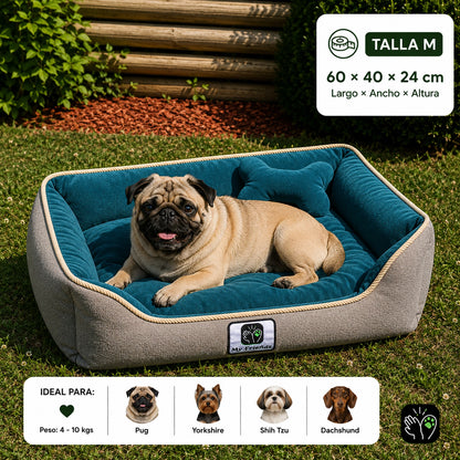 Cama de mascota diseño "Gris/verde oscuro