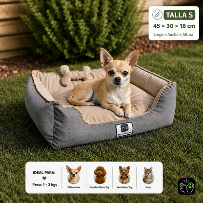 Cama de mascota diseño "Gris/beige"