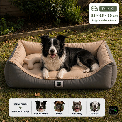 Cama de mascota diseño "Gris/beige"