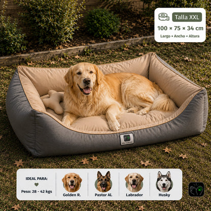 Cama de mascota diseño "Gris/beige"