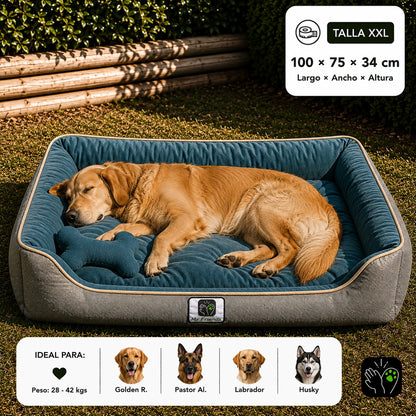Cama de mascota diseño "Gris/verde oscuro