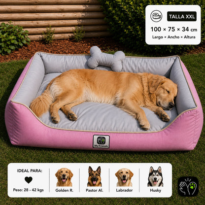 Cama de mascota diseño "Rosado/gris"