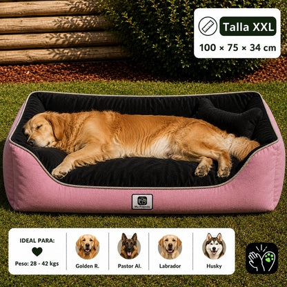 Cama de mascota diseño "Rosado/negro"