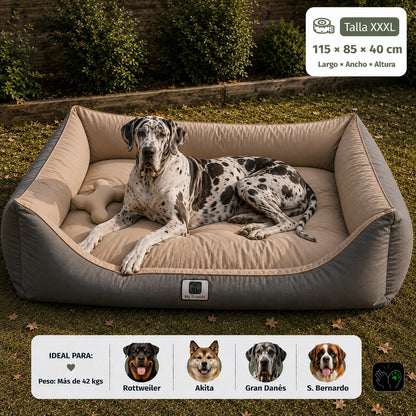 Cama de mascota diseño "Gris/beige"