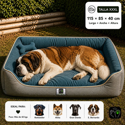 Cama de mascota diseño "Gris/verde oscuro