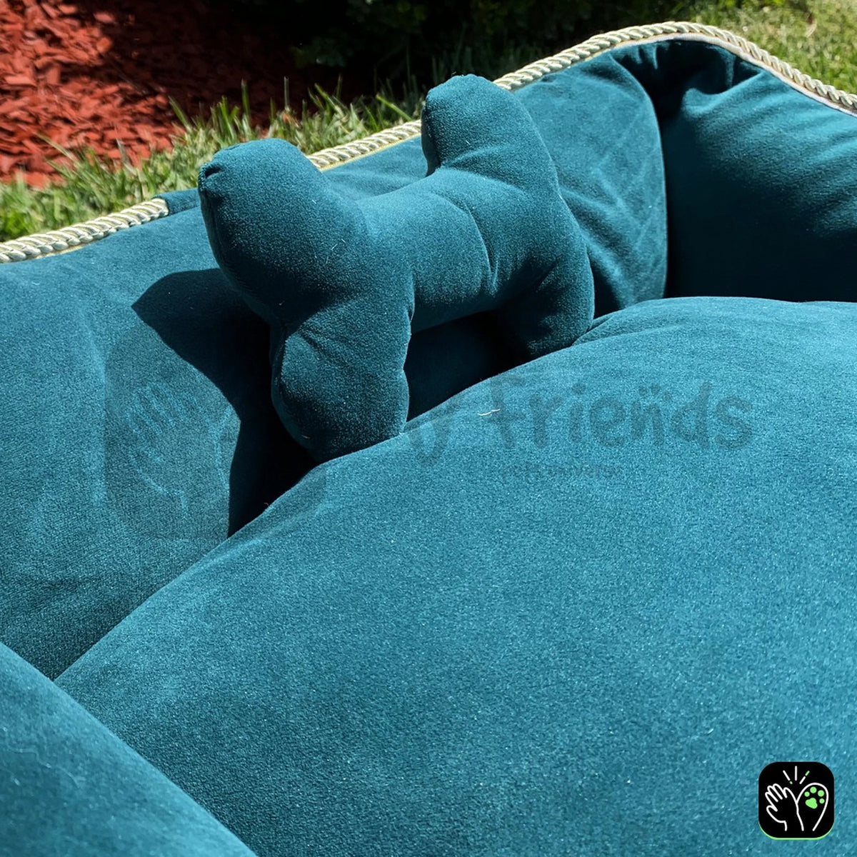 Cama de mascota diseño "Gris/verde oscuro