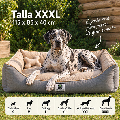 Cama premium para mascotas  "Gris/beige"