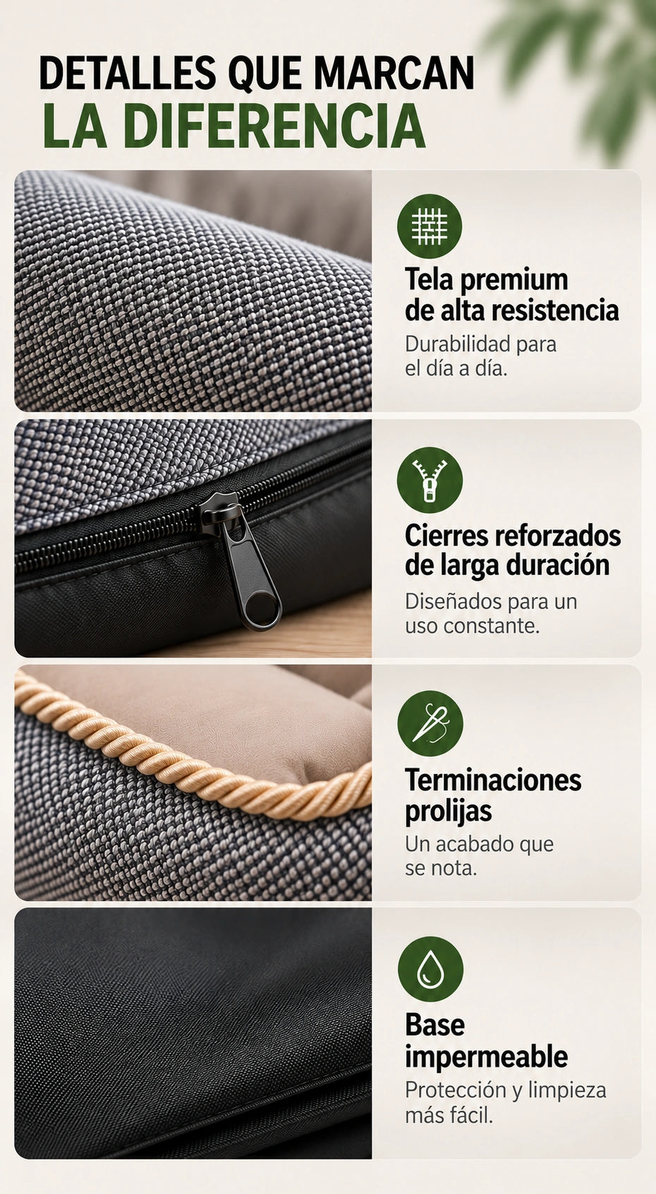 Cama premium para mascotas  "Gris/beige"