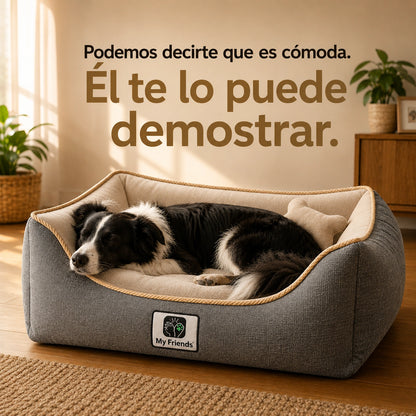 Cama premium para mascotas  "Gris/beige"
