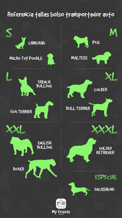 Transportador de mascota modelo flores azules