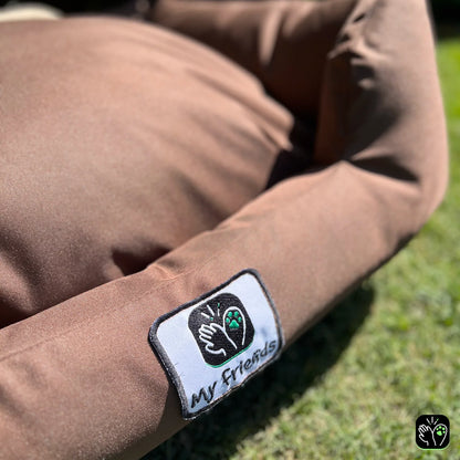 Cama de mascota café impermeable totalmente desmontable