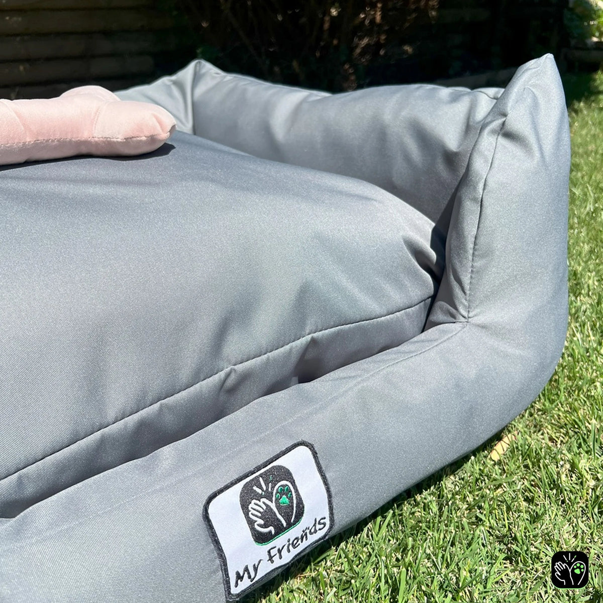 Cama de mascota gris  impermeable totalmente desmontable