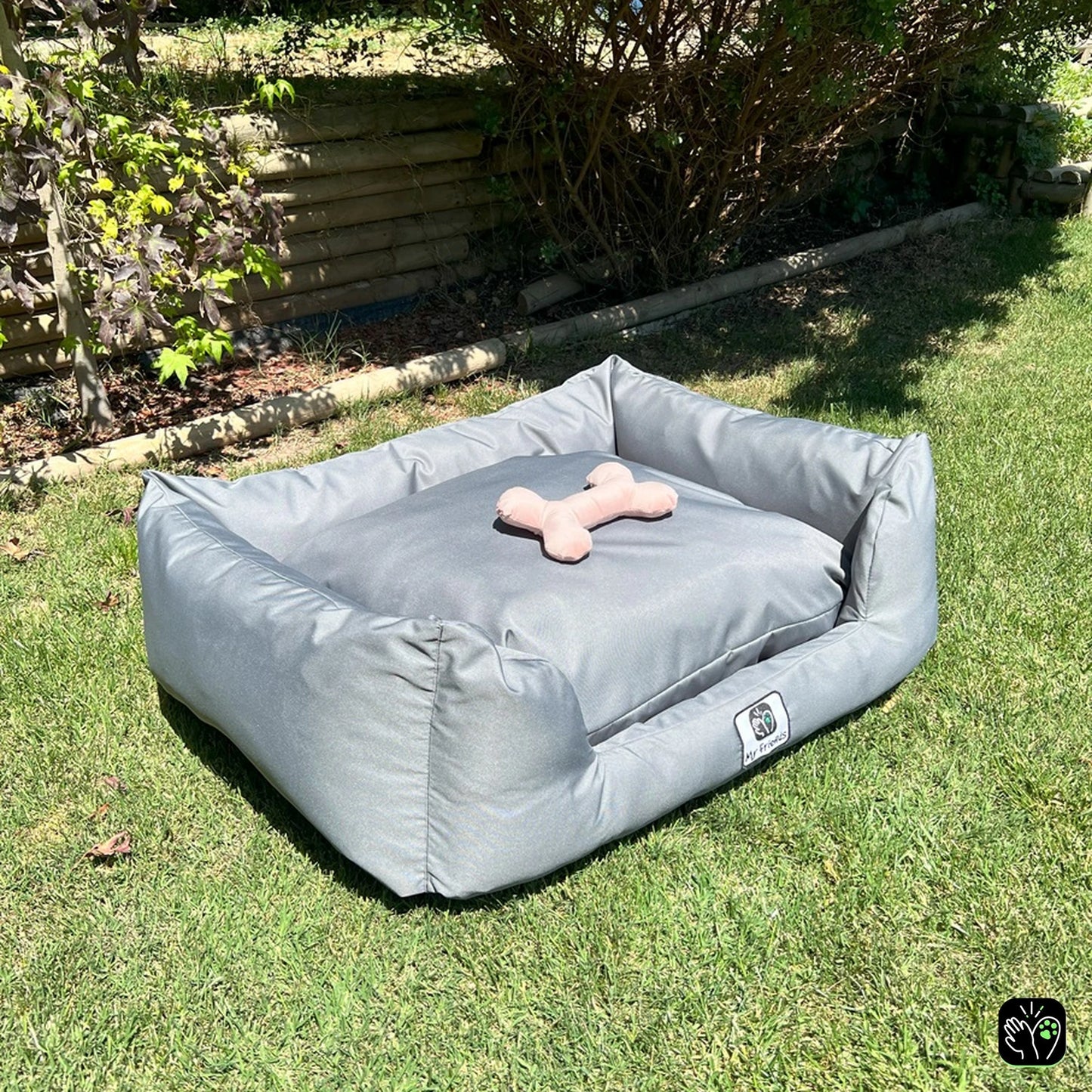 Cama de mascota gris  impermeable totalmente desmontable