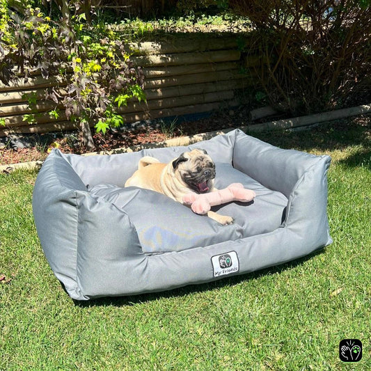 Cama de mascota gris  impermeable totalmente desmontable