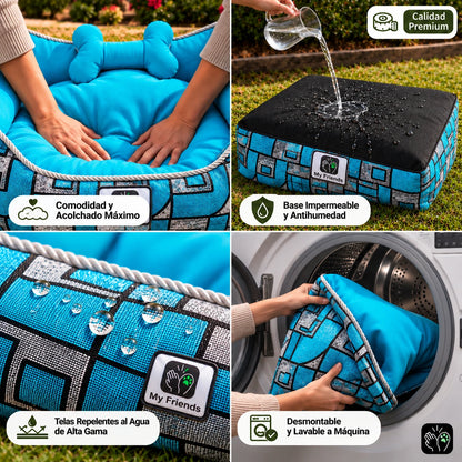 Cama de mascota diseño "Calipso cuadros/calipso"