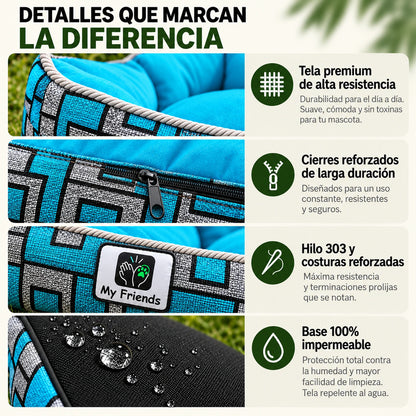 Cama de mascota diseño "Calipso cuadros/calipso"
