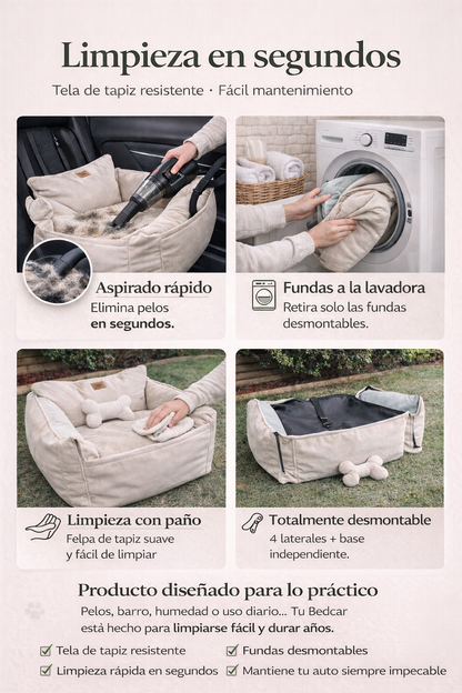 Bolso Transportador 2 en 1 para mascotas Modelo Beige/Rosado