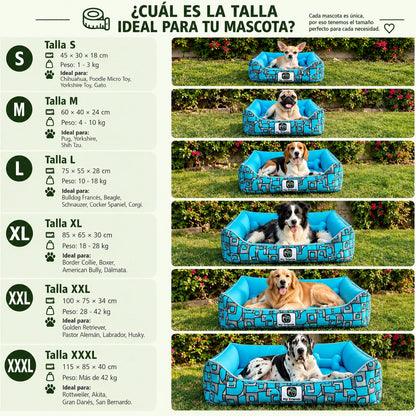 Cama de mascota diseño "Calipso cuadros/calipso"