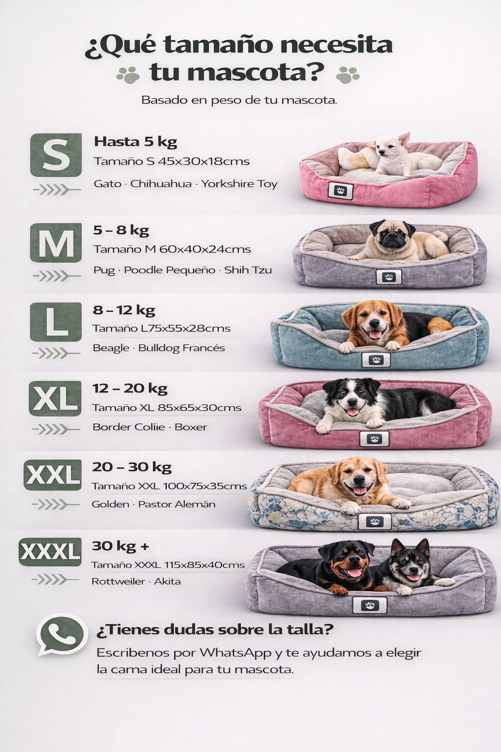 Cama de mascota diseño "rosada"