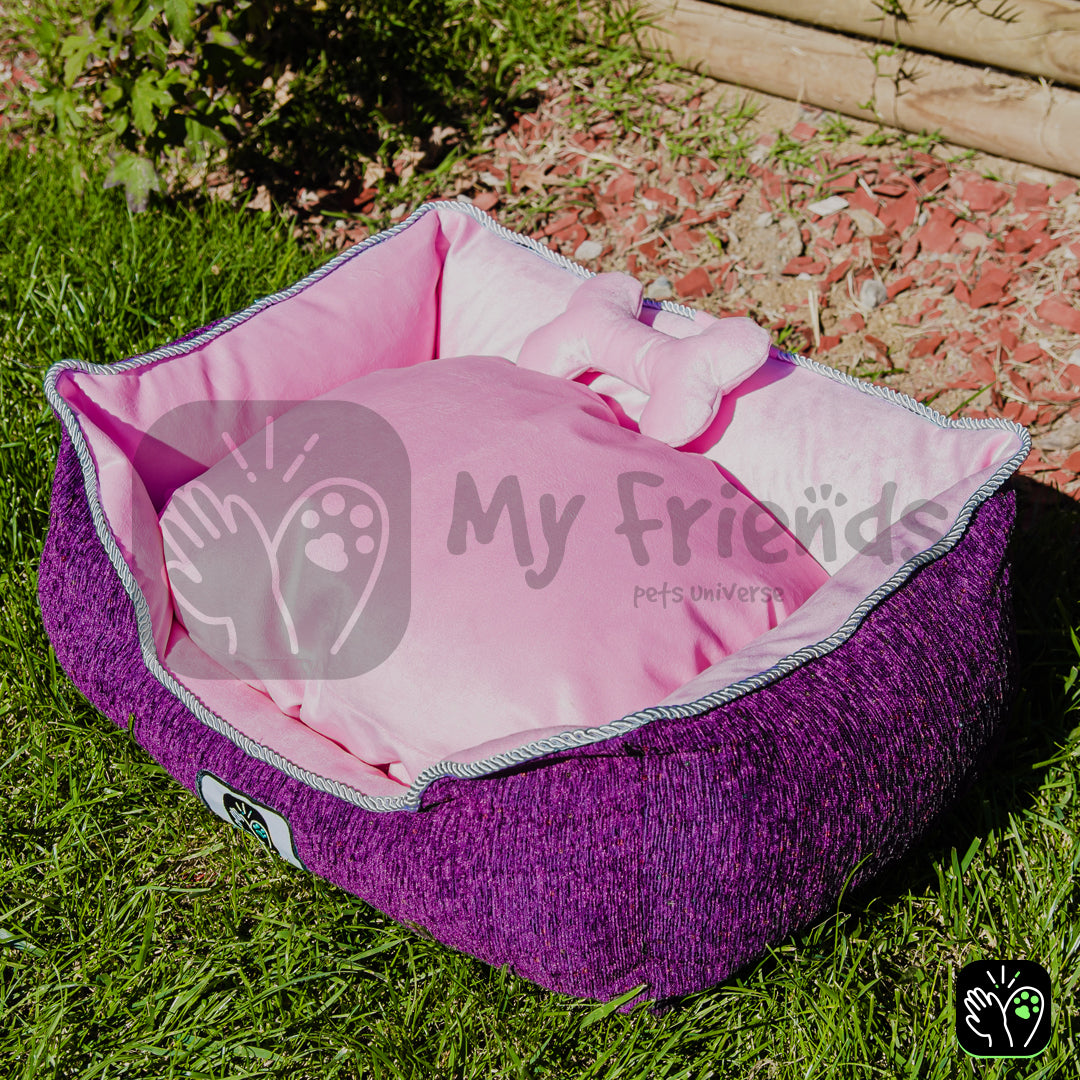 Cama de mascota diseño "Lila/rosada"