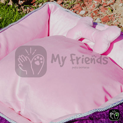 Cama de mascota diseño "Lila/rosada"
