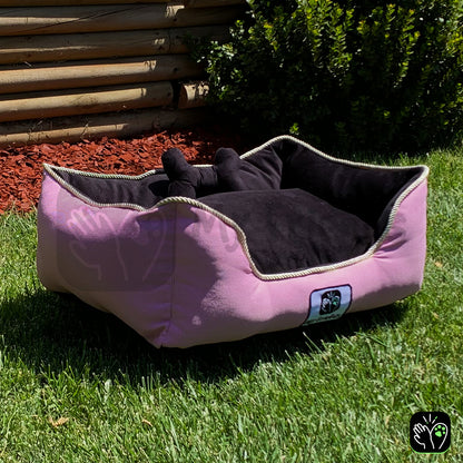 Cama de mascota diseño "Rosado/negro"