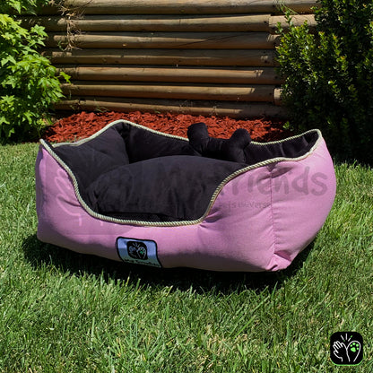 Cama de mascota diseño "Rosado/negro"