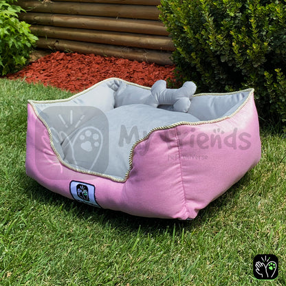 Cama de mascota diseño "Rosado/gris"