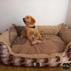 Cama de mascota diseño "Círculos beige/beige"